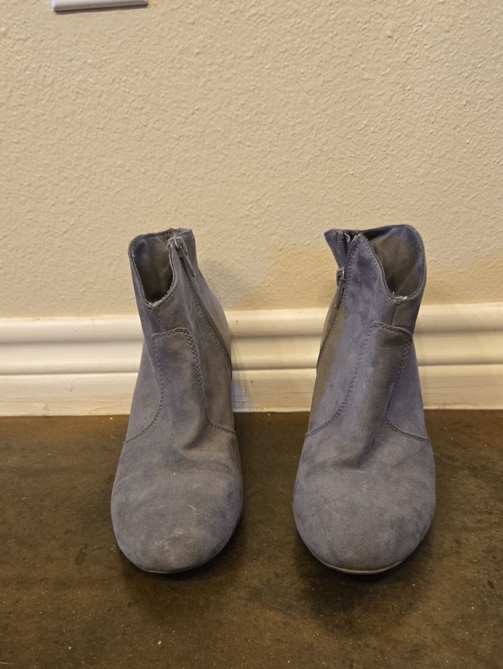 Report Suede Ankle Booties in Light Gray